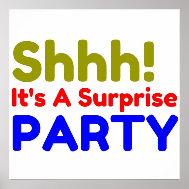 ÜBERRASCHTES PARTY POSTER (Vorne)