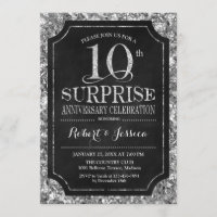 Überraschung 10. Hochzeitstag - Silberschwarz