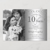 Überraschung 10 Jahre Jubiläum mit Foto Silver Bla
