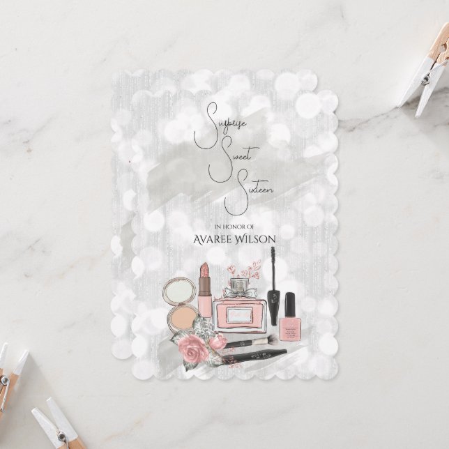 Überraschung 16 . Geburtstag (Vorderseite/Rückseite Beispiel)