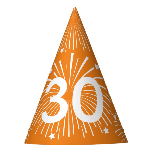 Überraschung 30. Geburtstag Party Papierkegel Hüte Partyhütchen (Vorderseite)