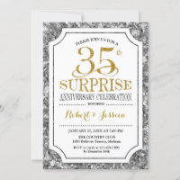 Überraschung 35. Hochzeitstag - Silver Gold