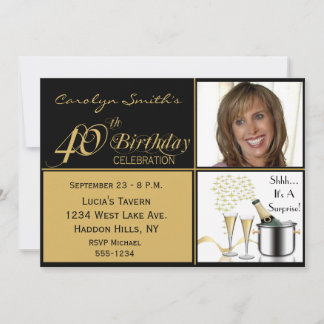 Überraschung 40. Geburtstag Party Einladungen