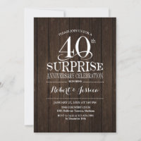 Überraschung 40. Hochzeitstag Holz