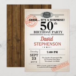 Überraschung 50. Geburtstagsfeier für Männer Einladung