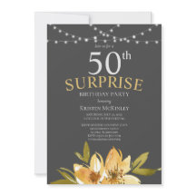 Überraschung 50. Geburtstagsparty der gelben Blume