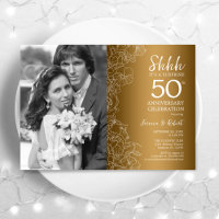 Überraschung 50 Jahre Jubiläum mit Foto - Gold Whi