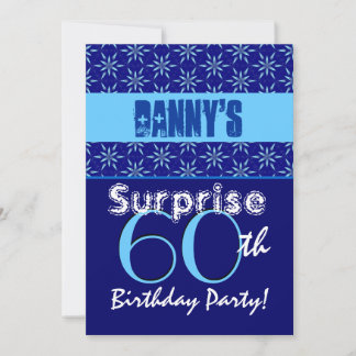 ÜBERRASCHUNG 60. Geburtstag Blauer Sterne T532 Einladung