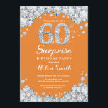 Überraschung 60. Geburtstag Orange und Silver Diam Einladung<br><div class="desc">Überraschung 60. Geburtstag Einladung. Orange und Silver Kristall Diamond Red Background. Elegante Birthday Bash laden. Erwachsener Geburtstag. Frauen zum Geburtstag. Männer zum Geburtstag.
Für weitere Anpassungen klicken Sie bitte auf die Schaltfläche "Anpassen" und verwenden Sie unser Designwerkzeug,  um diese Vorlage zu ändern.</div>
