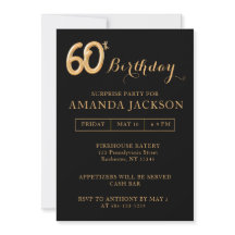 Überraschung 60. Geburtstagsparty Einladung