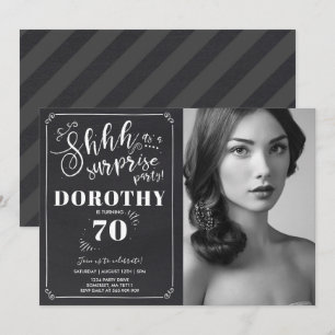 Überraschung 70. Geburtstag Einladung Vintage Über