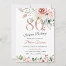 Überraschung 80. Geburtstag für Frauen