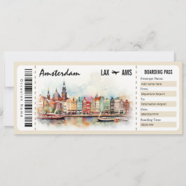 Überraschung Amsterdam Boarding Pass Geschenkgutsc Einladung