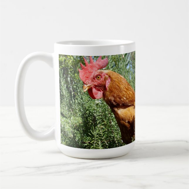 Überraschung bei Hühnern Kaffeetasse (Links)