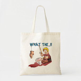 Überraschung beim Fischfang Tragetasche