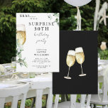Überraschung Champagne Toast 30. Geburtstag Party Einladung<br><div class="desc">Überraschung 30. Geburtstag Party Einladung. Champagner Toast auf der Rückseite.</div>