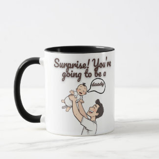 Überraschung! Du wirst Papa Schwangerschaftsüberra Tasse