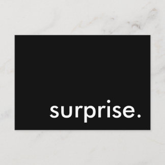 Überraschung. Einladung