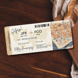 Überraschung Geburtstag Boarding Pass Ticket Einladung