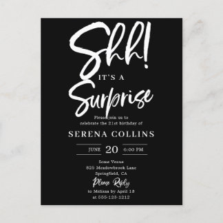 Überraschung Geburtstagskalligraphie Postkarte