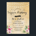 Überraschung Geburtstagsparty jedes Alter Floral E Einladung<br><div class="desc">Fügen Sie Ihre Details zu diesem eleganten Stil detailliert Blumenladen. Erhöhe jedes Alter. Rückdruck im Lieferumfang enthalten.</div>