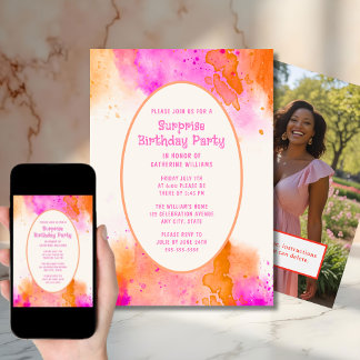 Überraschung Geburtstagsparty lädt jedes Alter Was Einladung