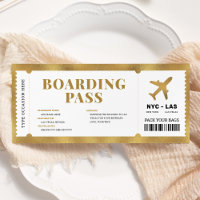 Überraschung Gold Boarding Pass Flugzeug Geschenkk