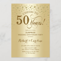 Überraschung Golden 50 Jahre Jubiläumsfeier