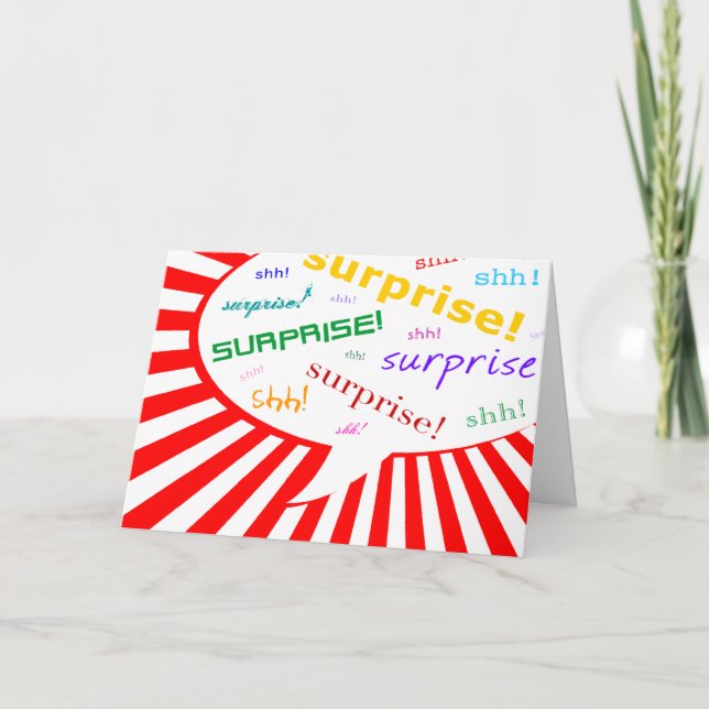 Überraschung Party Einladung: Sprechblase im Comic Einladung (Vorderseite)