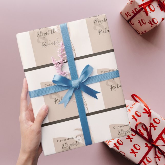 Überraschung Senior Party Floral Burgund Geschenkpapier (Von Creator hochgeladen)