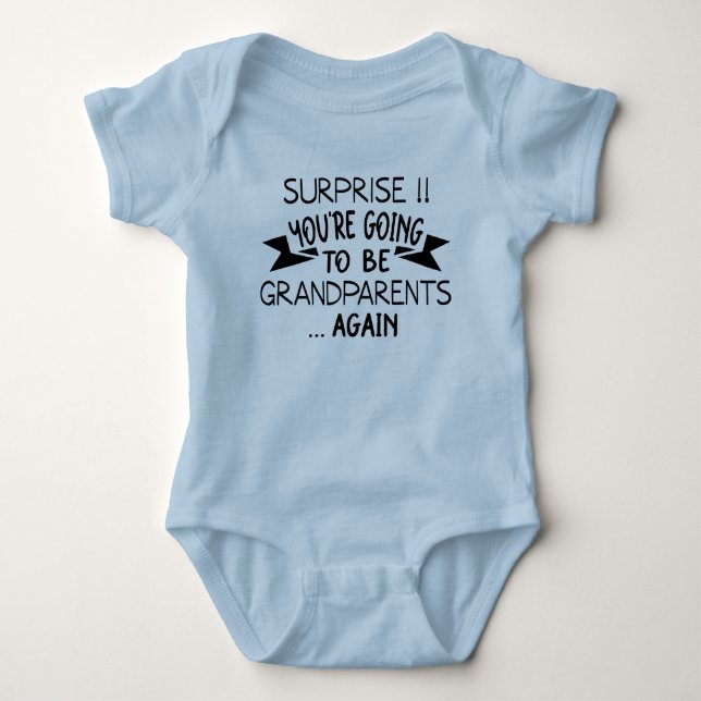 Überraschung Sie werden wieder Großeltern sein Baby Strampler (Vorderseite)