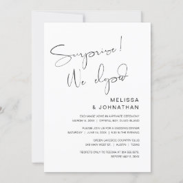 Überraschung, wir entwickelten, Hochzeitsfeier-Par Einladung