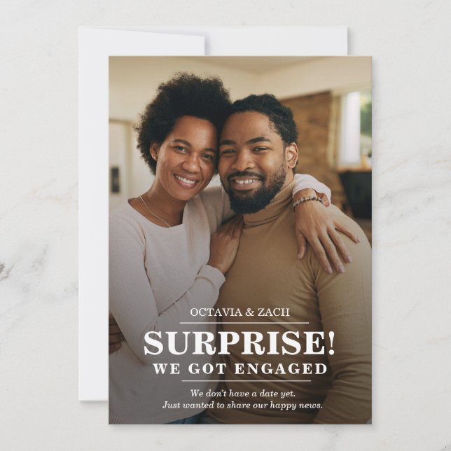 Überraschung Wir sind Verlobte Ankündigung von Fot (Vorderseite)