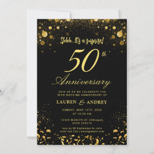Überraschung zum 50. Hochzeitstag Einladung
