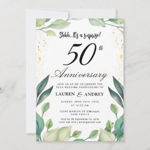 Überraschung zur 50. Hochzeitstag-Feier Einladung