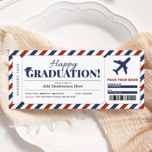 Überraschungs-Abschluss-Flugticket-Geschenk Einladung