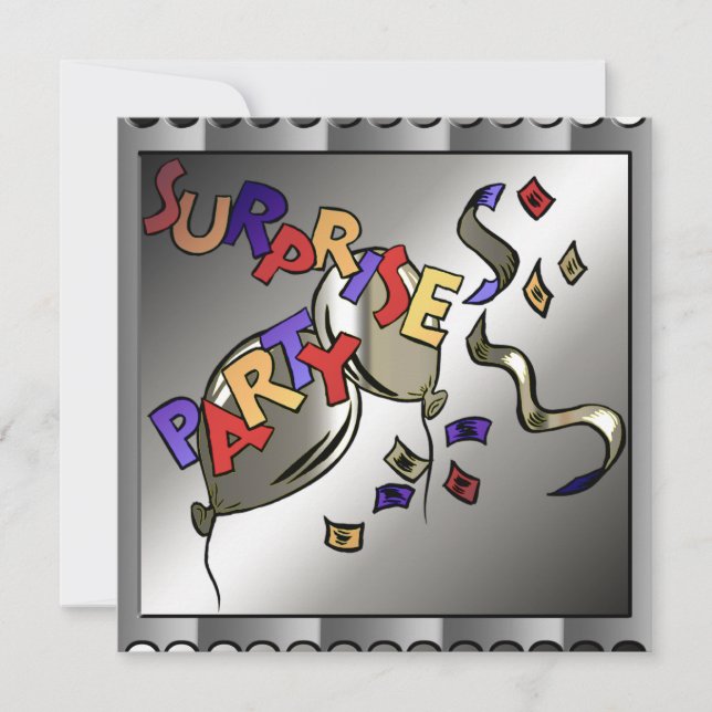 Überraschungs-Geburtstags-Party Einladungen (Vorderseite)
