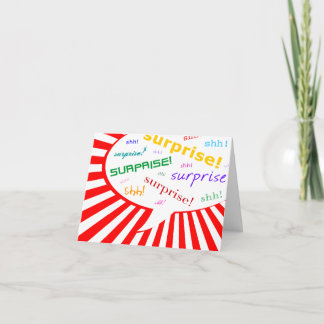 Überraschungs-Party Einladung: Comicspracheblase Einladung