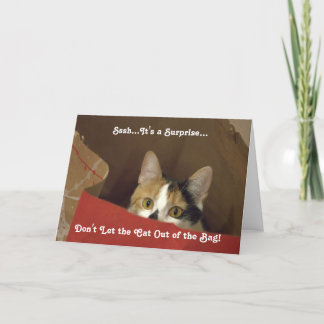 Überraschungs-Party Einladung, die Kaliko-Katze Einladung