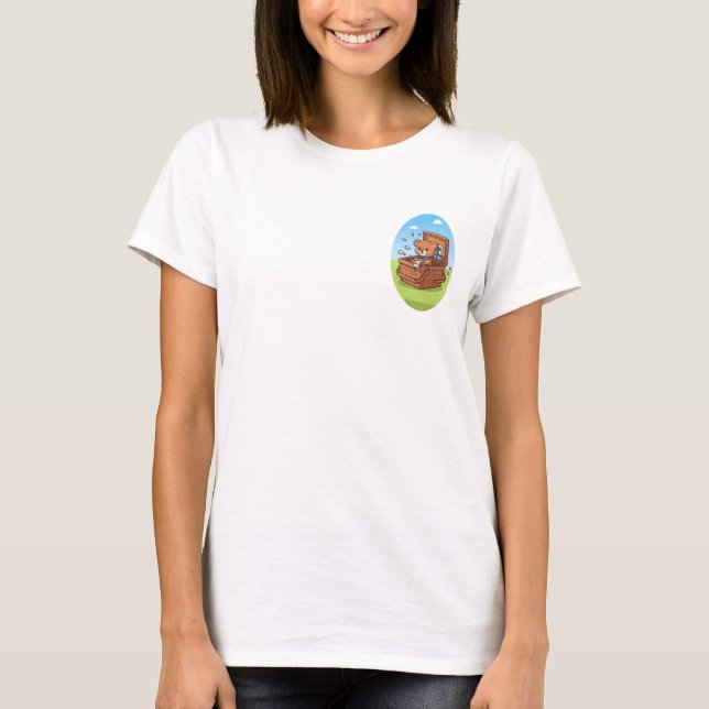 Überraschungsbär beim Picknick T-Shirt (Vorderseite)