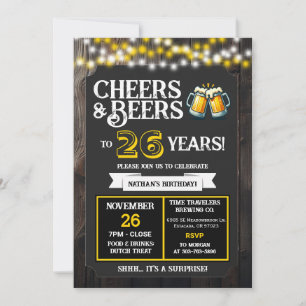 Überraschungsbrauerei Cheers and Beers feiert 26 J Einladung