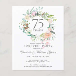 Überraschungsparty zum 75. Hochzeitstag - Budget-E