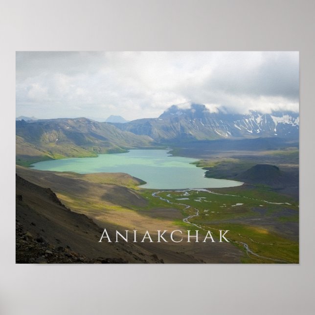Überraschungssee, Aniakchak NMP, Alaska Poster (Vorne)