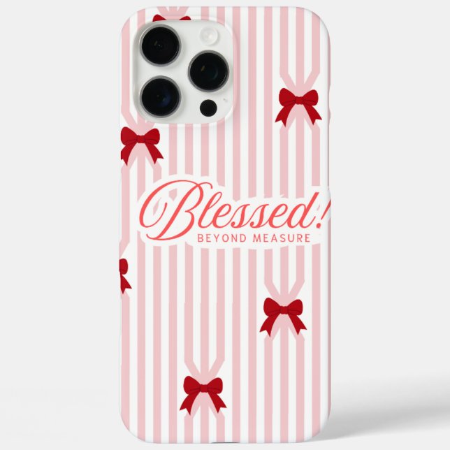 Überreich gesegneter rosa Bogen iPhone 16 Hülle. Pro Max Hülle (Rückseite)