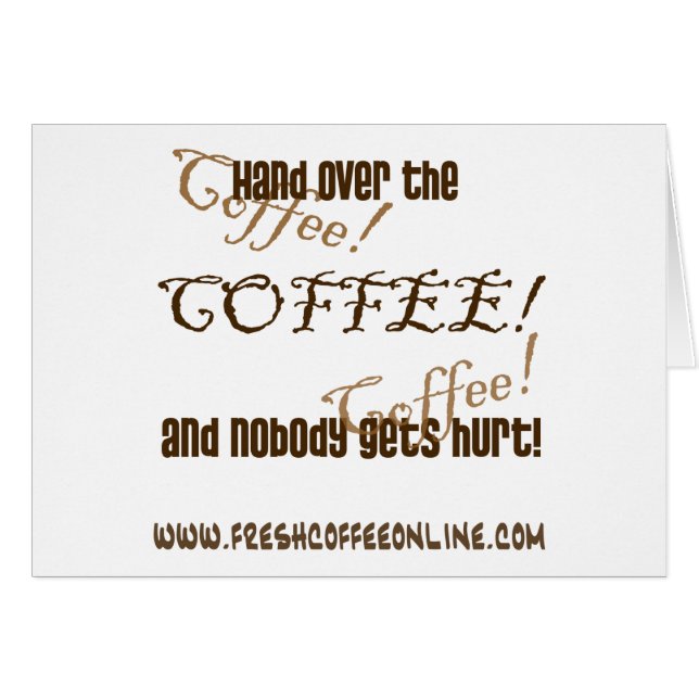 Überreichen Sie den Kaffee (Vorderseite (Horizontal))