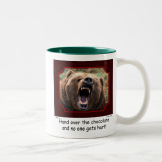 "Überreichen Sie die Schokoladen-" Bärn-Tasse Zweifarbige Tasse