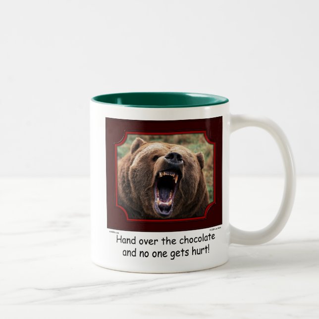 "Überreichen Sie die Schokoladen-" Bärn-Tasse Zweifarbige Tasse (Rechts)