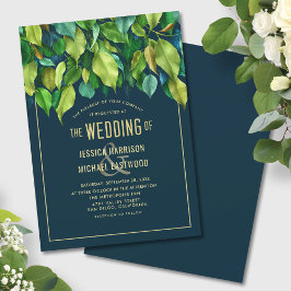 Überreichlich Foliage Fall Greenery Blue Modern We Einladung
