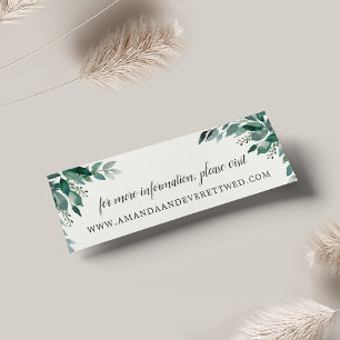 Überreichlich Foliage Wedding Website Cards   Mini