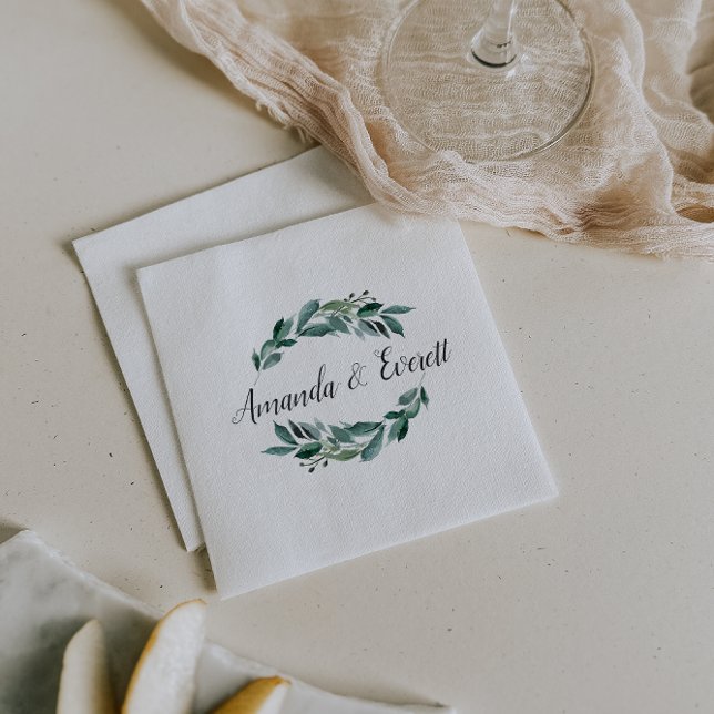 Überreichliche Foliage Personalisierte Hochzeit Serviette (Von Creator hochgeladen)